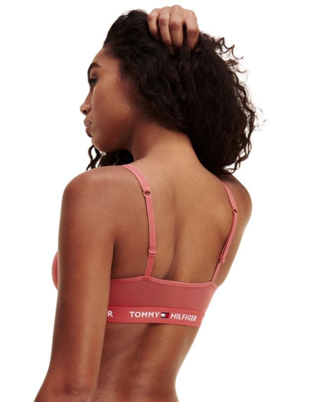 Tommy Hilfiger Tommy Mesh Triangle Bra in Cardinal