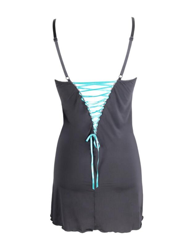 Pour Moi Amour Chemise Slate/Aqua