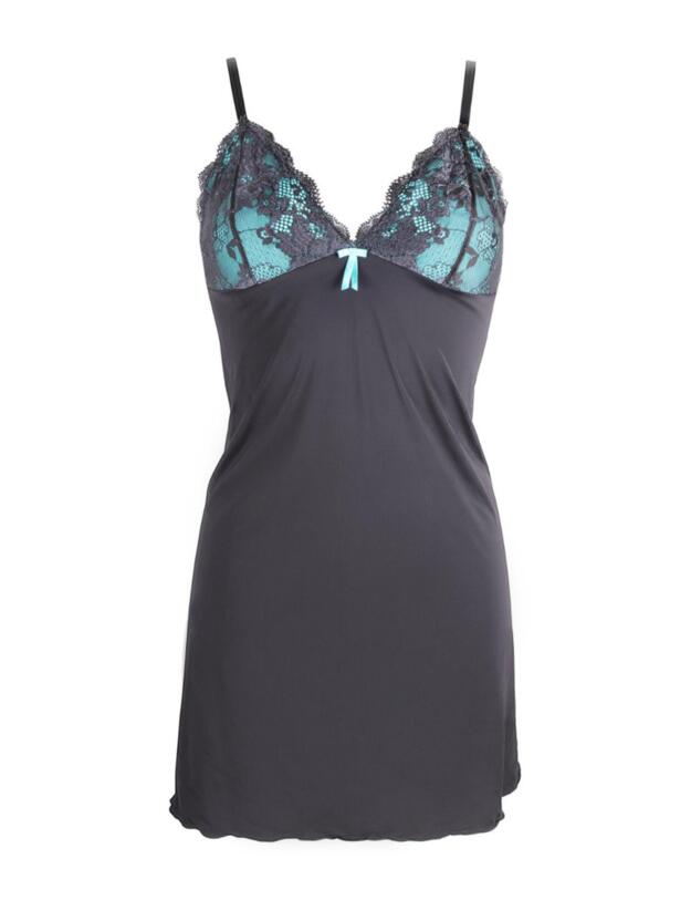 Pour Moi Amour Chemise Slate/Aqua