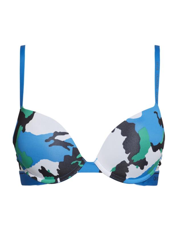 Calvin Klein CK One Push-Up Plunge Bra in Fergus Camo/Chilmark
