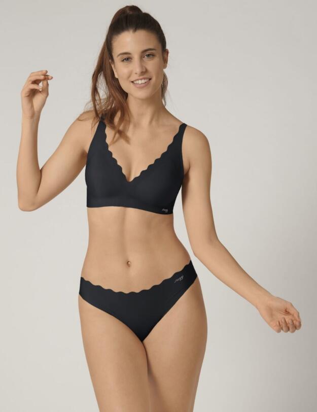 Sloggi Zero Feel Wavy Brazil Brief in Black