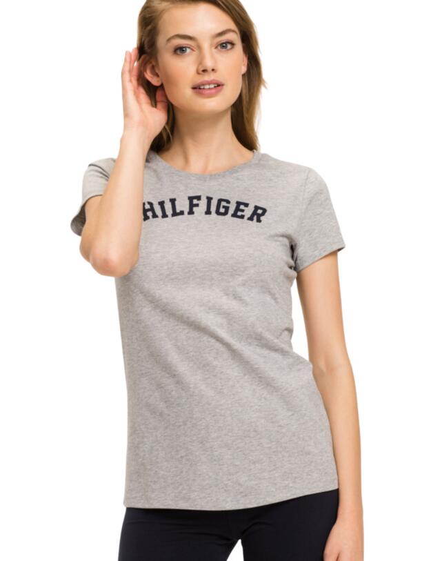 Tommy Hilfiger Iconic Logo T-Shirt in Grey Heather