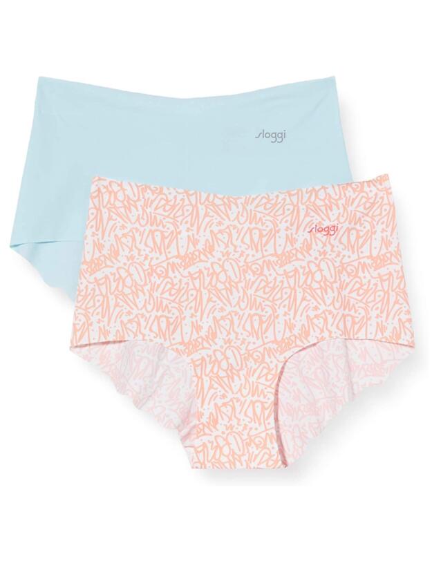 10185221 Sloggi Zero Feel Microfibre 2 Pack Short Brief - 10185221 White/Light Combination