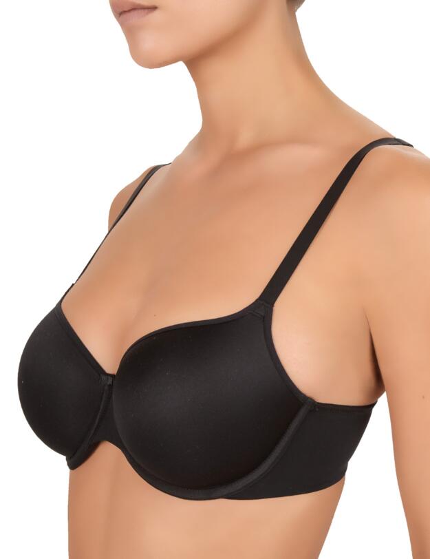 Conturelle by Felina Solid Memory Cup Bra Black 