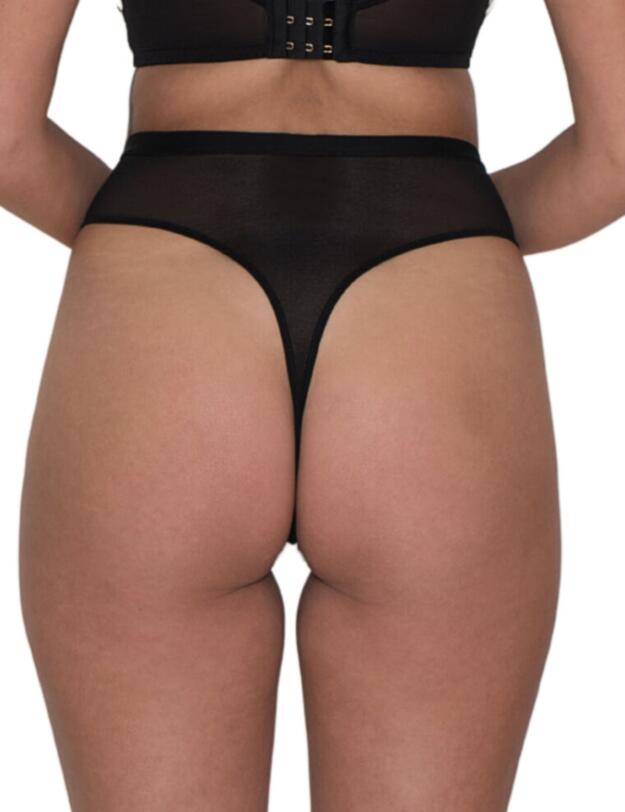  Scantilly by Curvy Kate Sex Education High Waist Thong Black/Latte