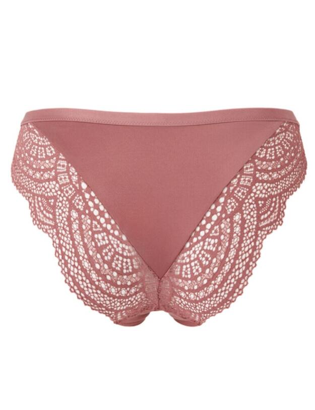 Gossard Shimmer Lace Brazilian Brief in Vintage Rose