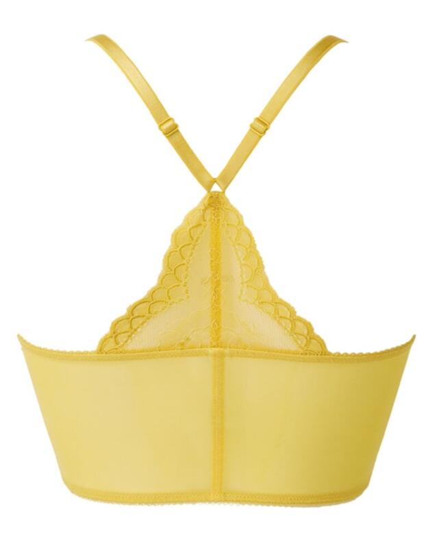 Gossard Superboost Lace Deep V Bralette in Spicy Mustard