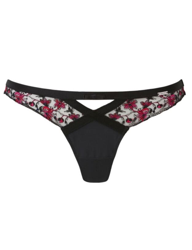 Gossard VIP Satine Thong in Black/Red