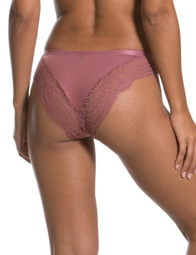 Gossard Shimmer Lace Brazilian Brief  Vintage Rose