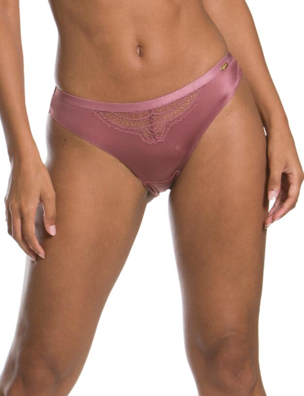Gossard Shimmer Lace Brazilian Brief  Vintage Rose