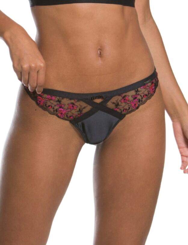 Gossard VIP Satine Thong in Black/Red