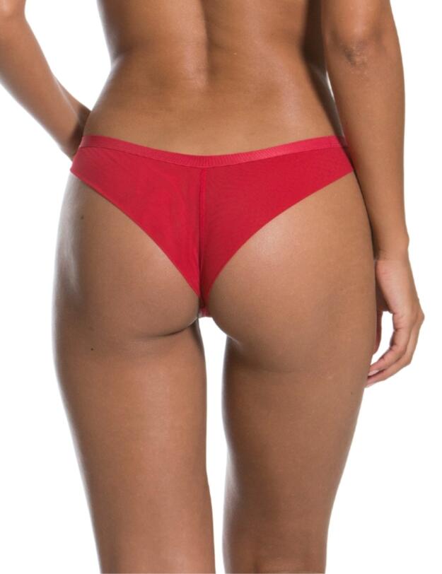 Gossard VIP Guipure Brazilian Brief in Lipstick Red