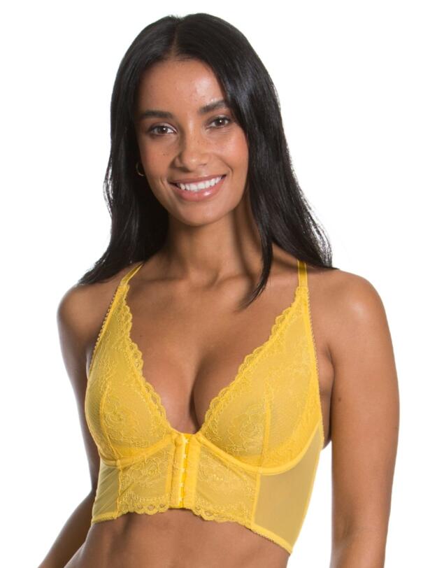 Gossard Superboost Lace Deep V Bralette in Spicy Mustard