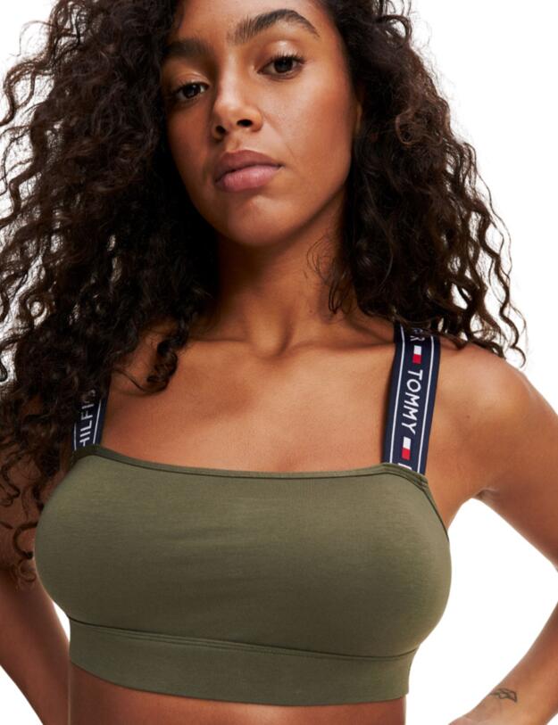 Tommy Hilfiger Square Neck Bralette Olive Night