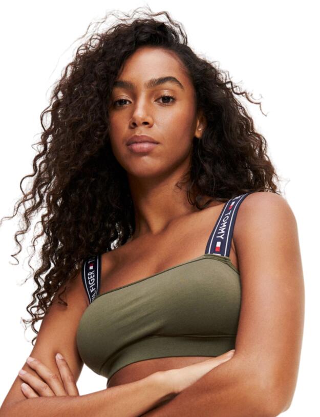 Tommy Hilfiger Square Neck Bralette Olive Night