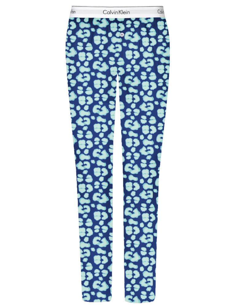 Calvin Klein Wovens Cotton Pyjama Pants Leopard Gecko/Purple Fuss