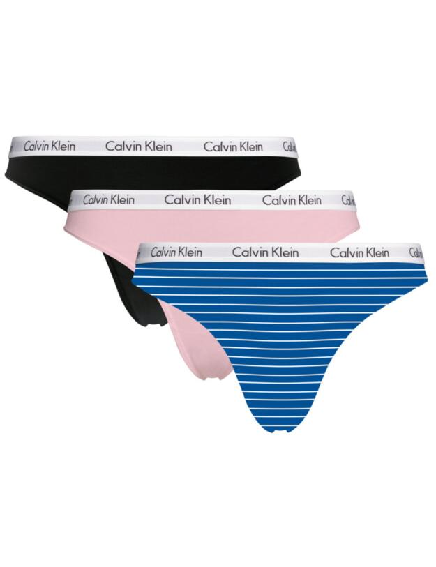 Calvin Klein Carousel Bikini Brief 3 Pack Stripe Kettle Blue / Sand Rose / Black