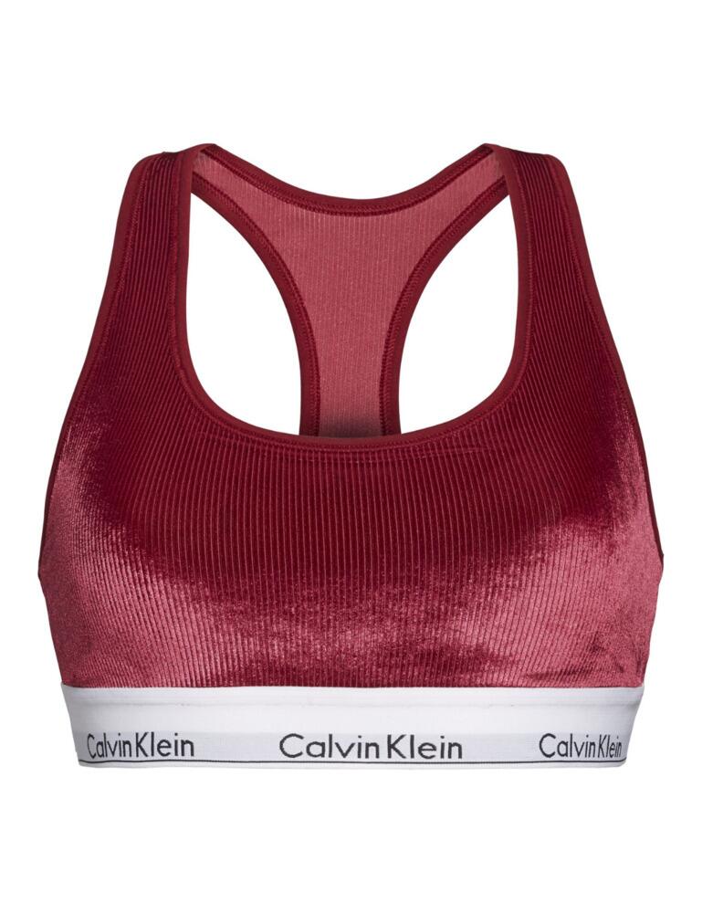 Calvin Klein Modern Cotton Velvet Bralette Raspberry Jam