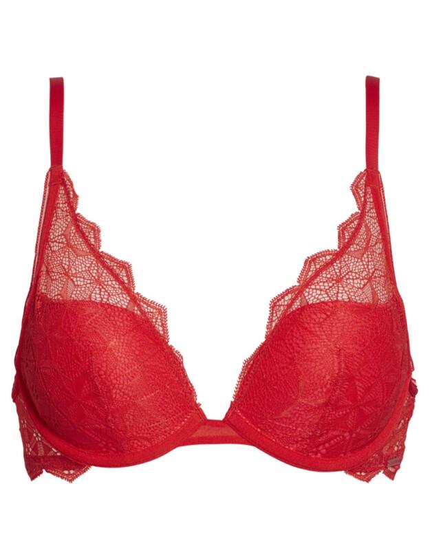 Calvin Klein Starquilt Push Up Plunge Bra Temper 
