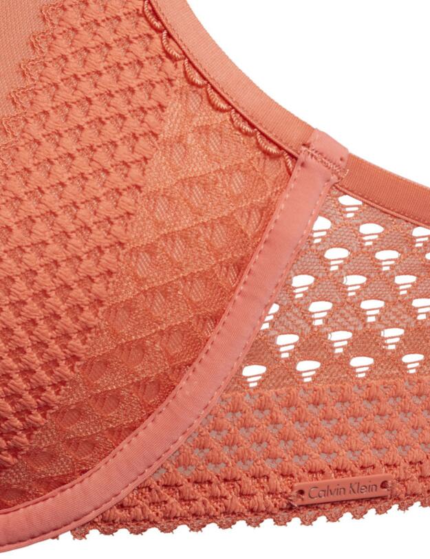 Calvin Klein Pique Lace Demi Bra Soft Flair 