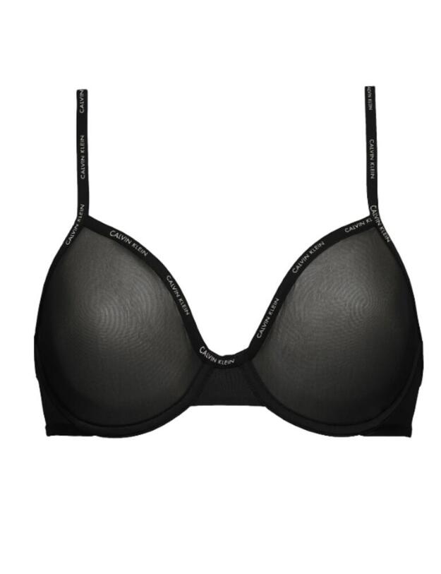 Calvin Klein Sheer Marquisette T-Shirt Bra Black 