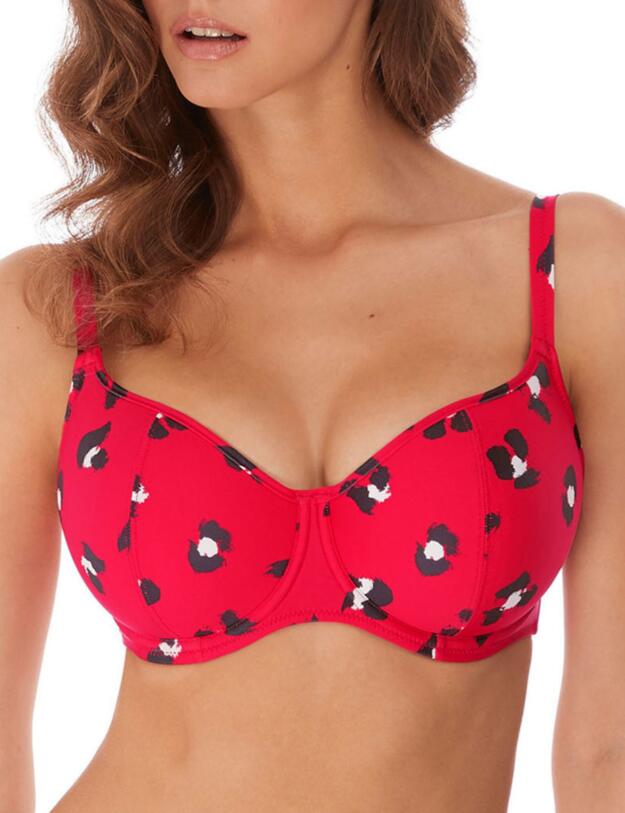Freya Wildcat  Sweetheart Padded Bikini Top Red