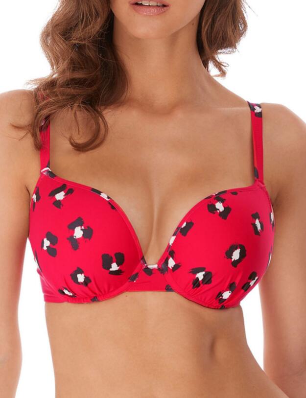 Freya Wildcat Moulded Bikini Top Red
