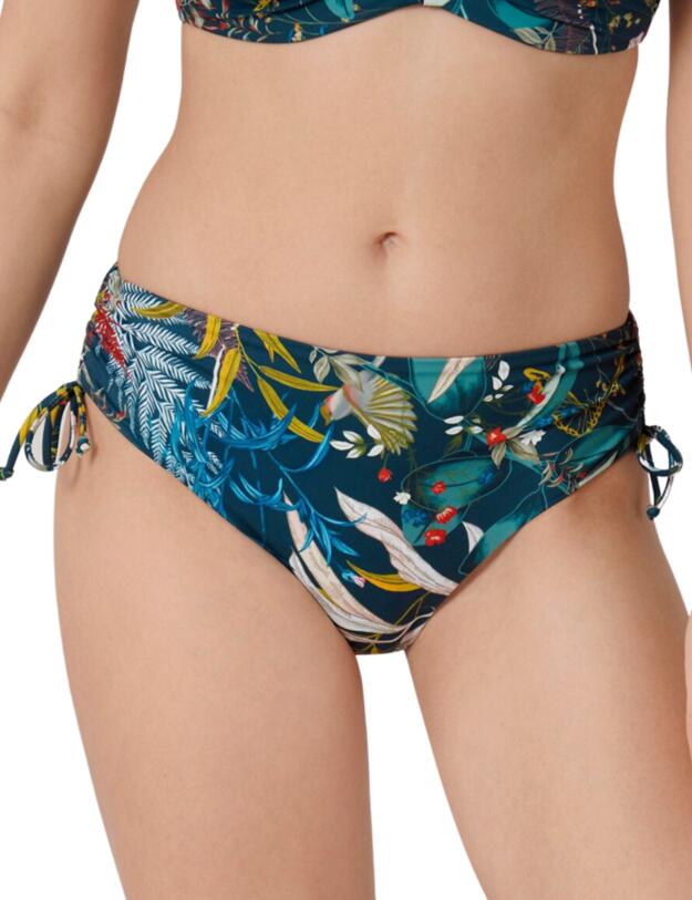 Triumph Botanical Leaf Midi Brief Blue- Dark Combination
