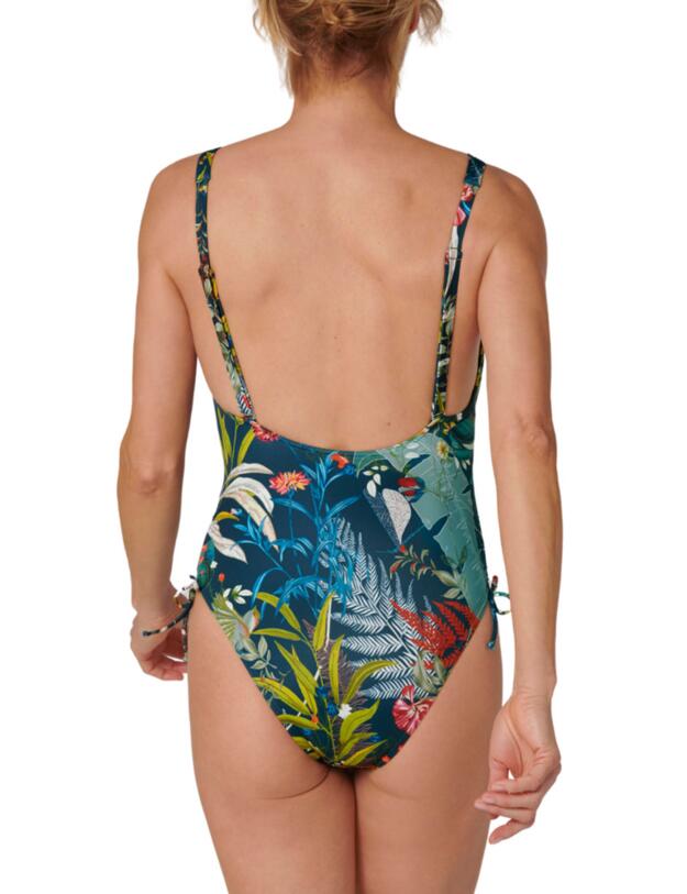 Triumph Botanical Leaf Swimsuit Blue- Dark Combination