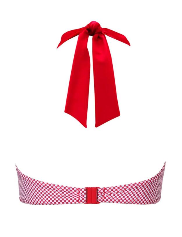 Pour Moi Positano Halterneck Bikini Top Red/White