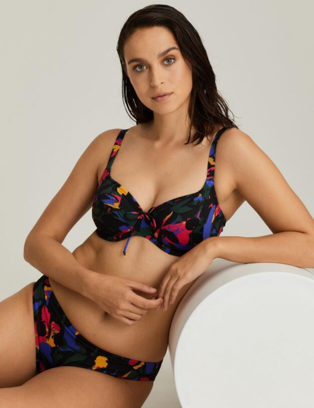 Donna Swim Oasis Rio Bikini Brief Black Cactus
