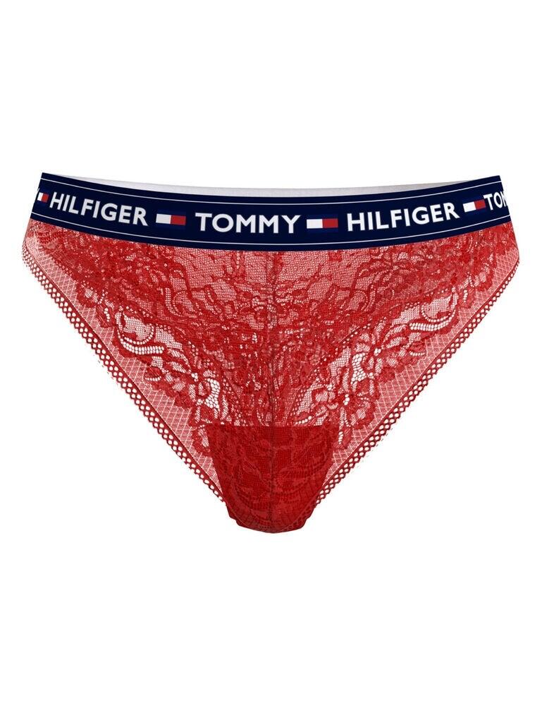 Tommy Hilfiger Authentic Lace Thong in Primary Red