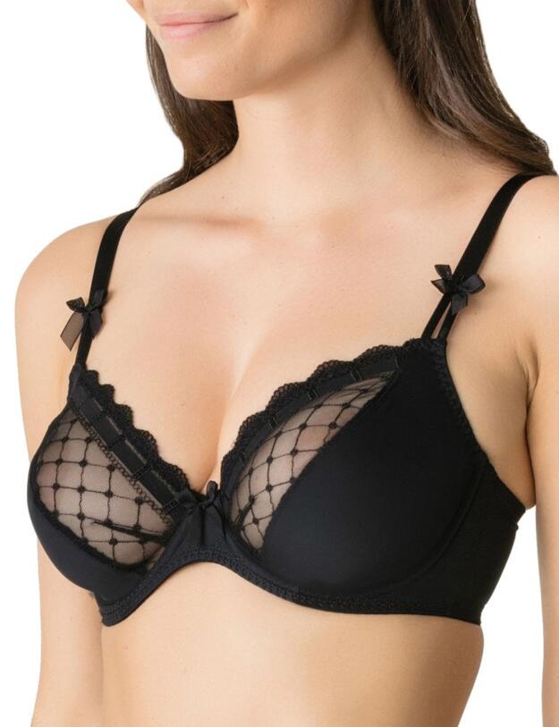 Prima Donna A La Folie Deep Plunge Balcony Bra Black 