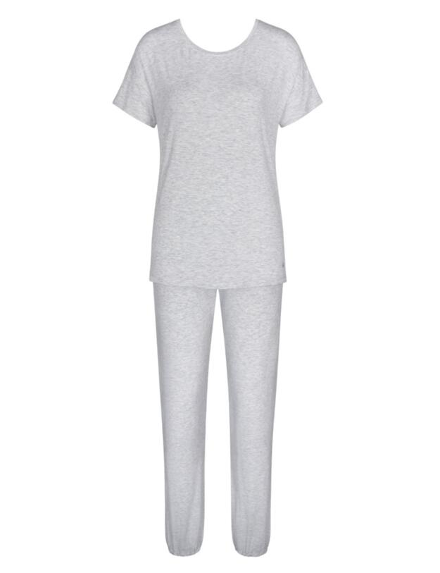 Triumph Sets Stripes Pyjama Set Dark Grey Melange