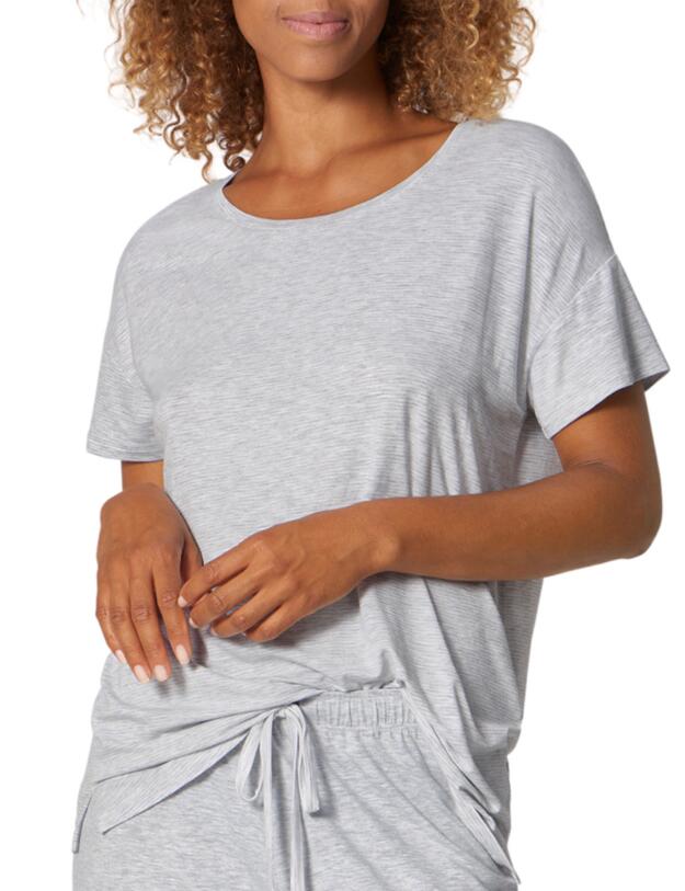 Triumph Sets Stripes Pyjama Set Dark Grey Melange