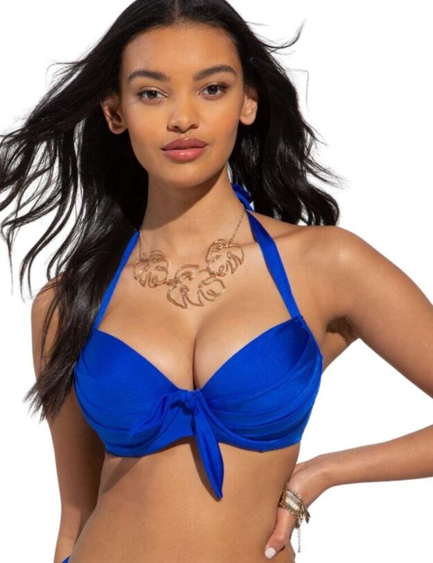 Pour Moi Azure Padded Bikini Top Deep Blue