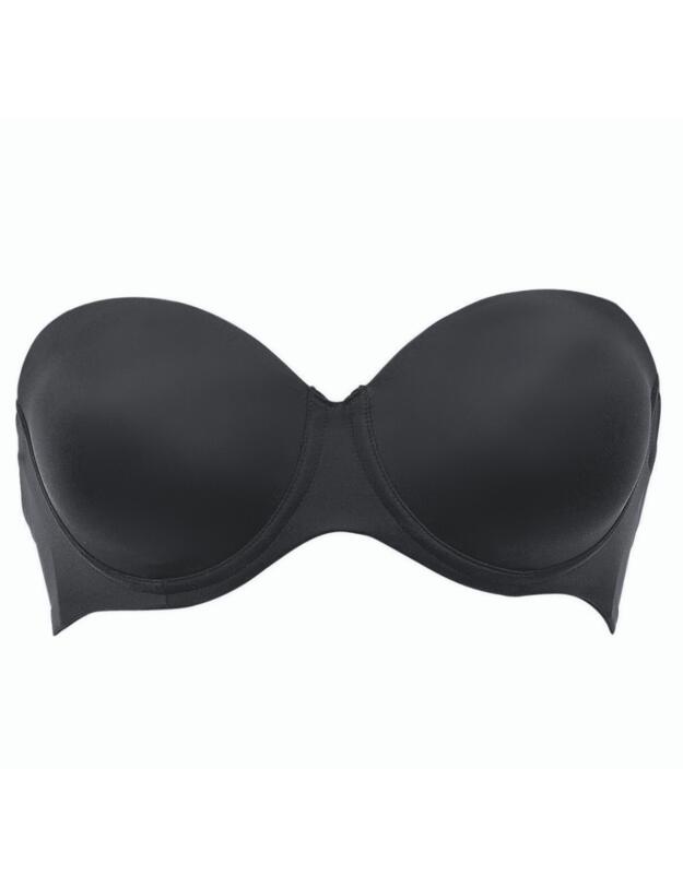 Rosa Faia Padded Basic Strapless Multiway Bra in Black