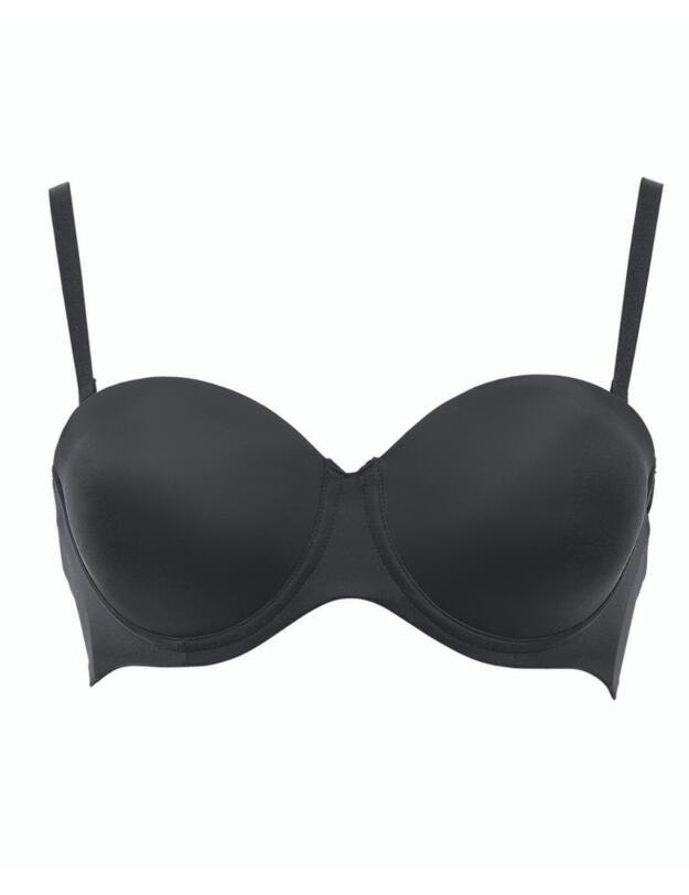 Rosa Faia Padded Basic Strapless Multiway Bra in Black
