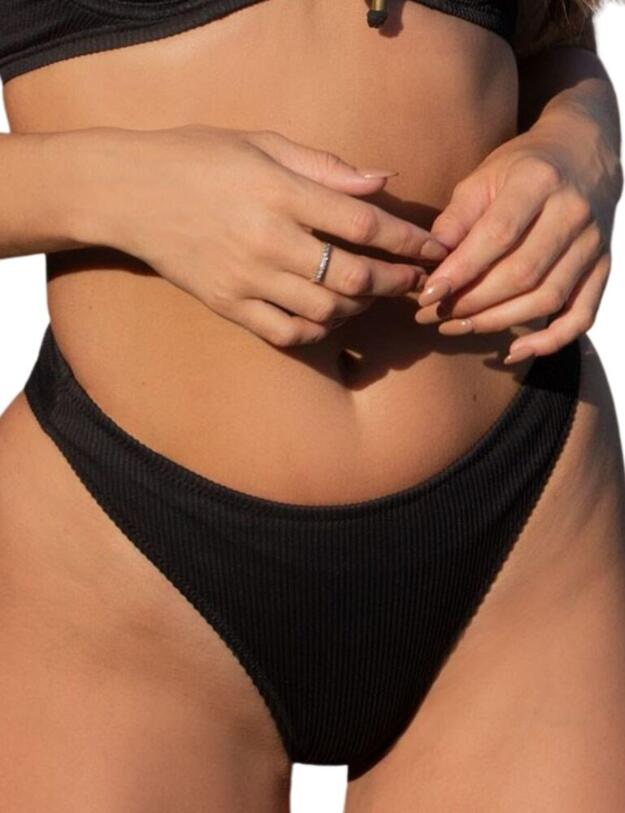 Pour Moi Escape High Leg Bikini Brief Black