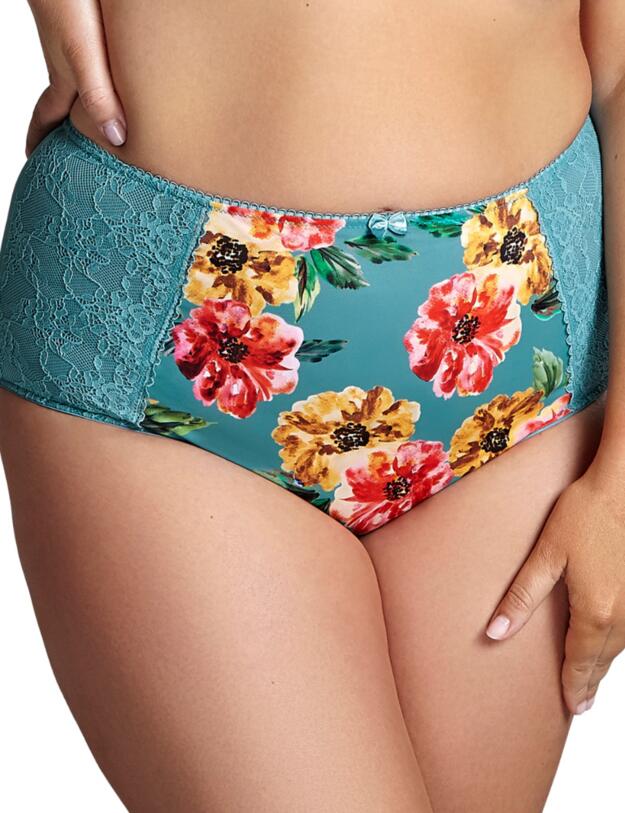 Sculptresse By Panache Chi Chi High Waist Brief Turq Floral