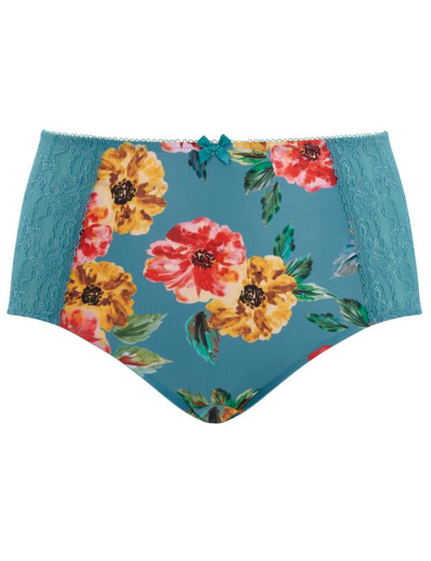 Sculptresse By Panache Chi Chi High Waist Brief Turq Floral