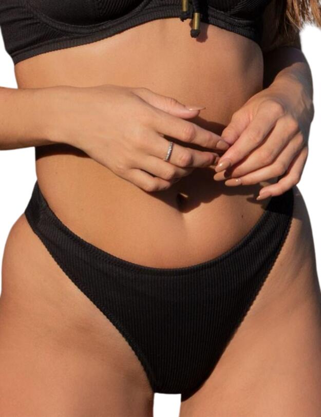Pour Moi Escape High Leg Bikini Brief Black