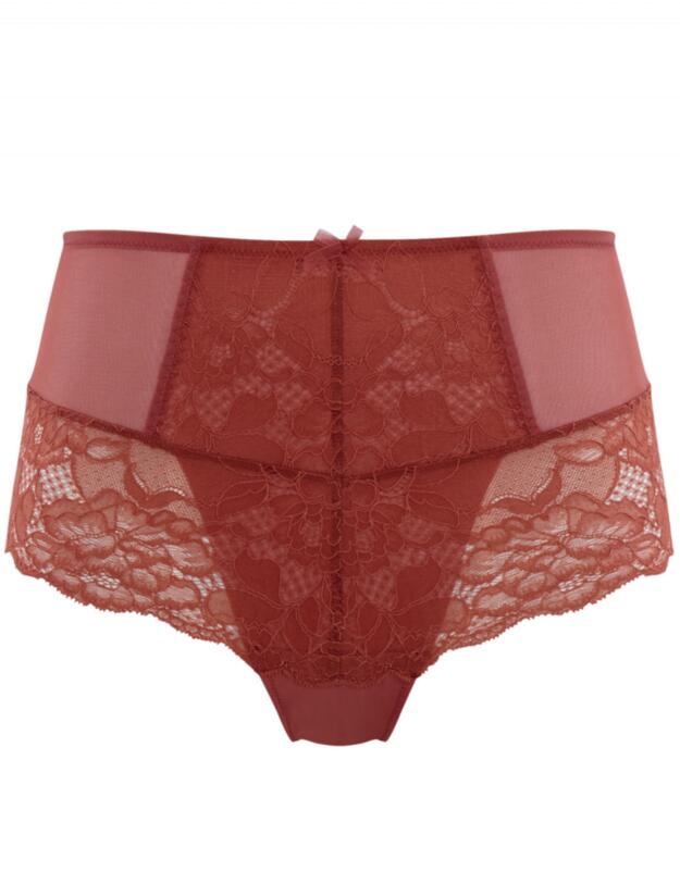 Panache Imogen High Waist Brief Garnet Rose