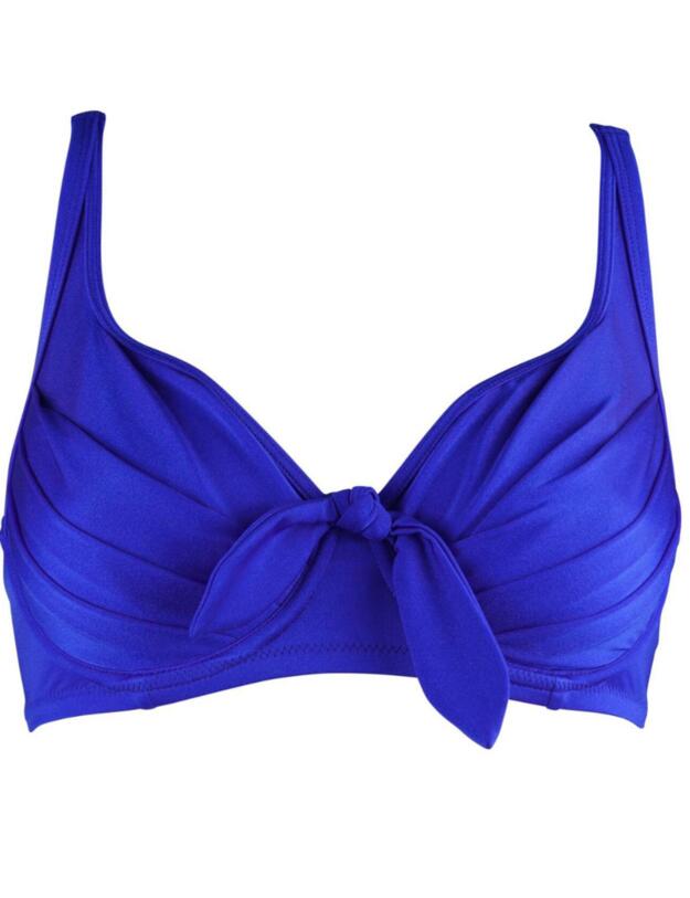 Pour Moi Azure Underwired Non-Padded Bikini Top in Deep Blue