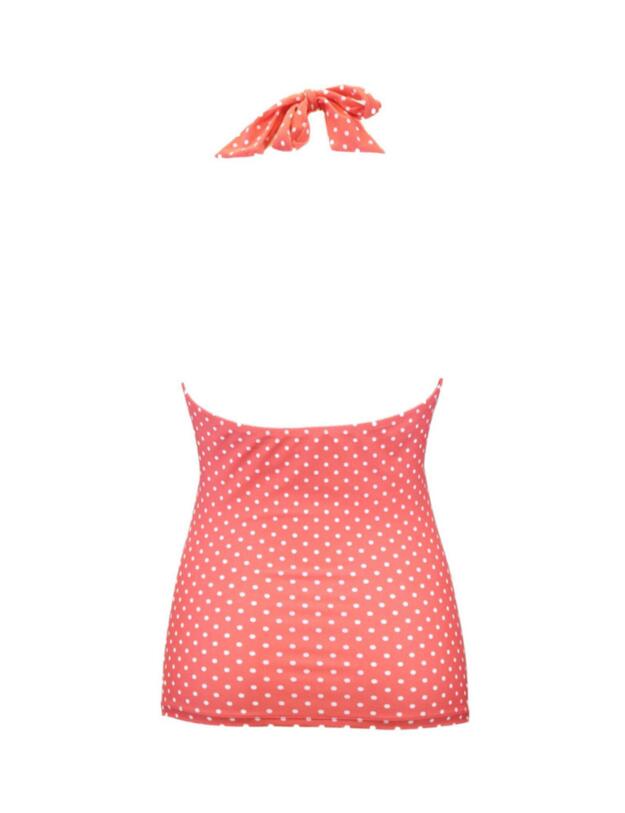 Pour Moi Hot Spots Underwired Tankini Top in Coral