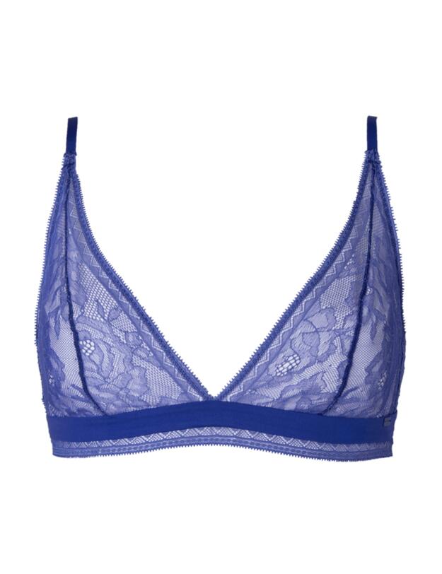  Calvin Klein CK Black Obsess Unlined Triangle Bra Pure Cerulean
