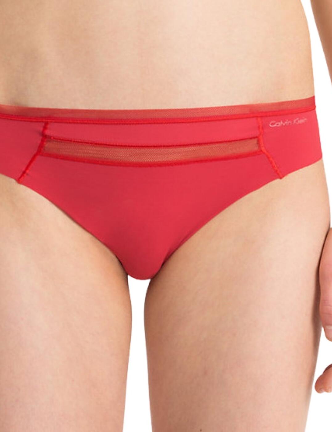 Calvin Klein Invisibles Thong in Manic Red