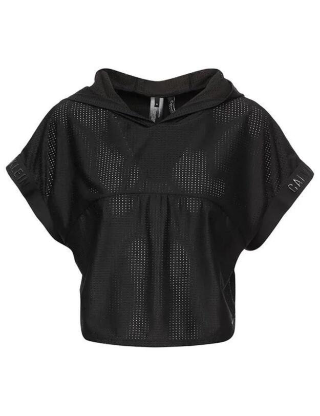 Calvin Klein Cropped Hoodie in Black