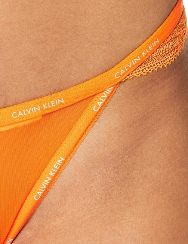 Calvin Klein Sheer Marquisette Thong in Fresh Zest