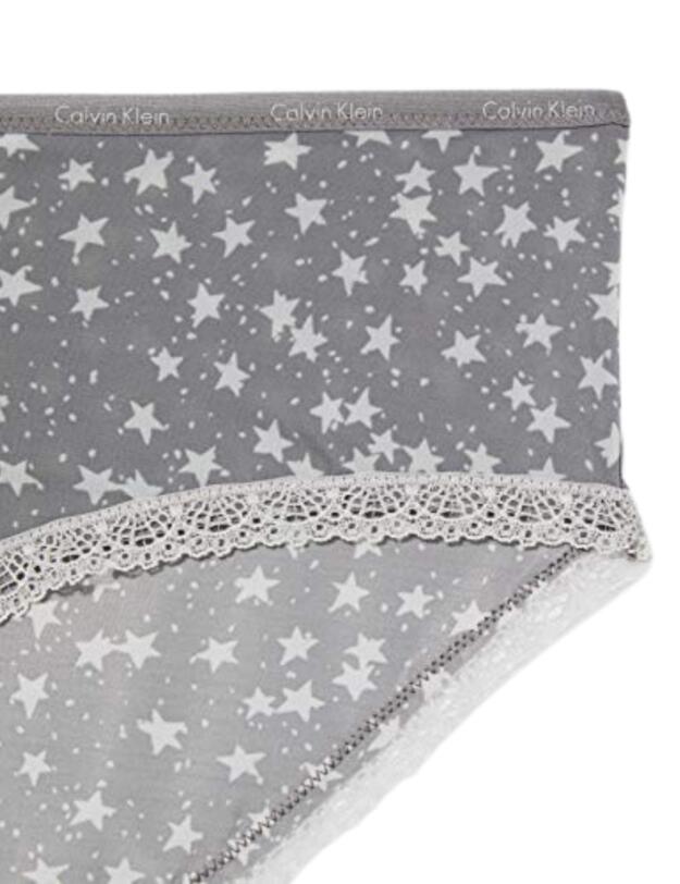 Calvin Klein Bottoms Up Hipster Brief in Elementary Stars Grey
